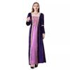 Halloween New Adult Medieval Retro Court Golden Velvet Purple Dress Stage Performance Costume