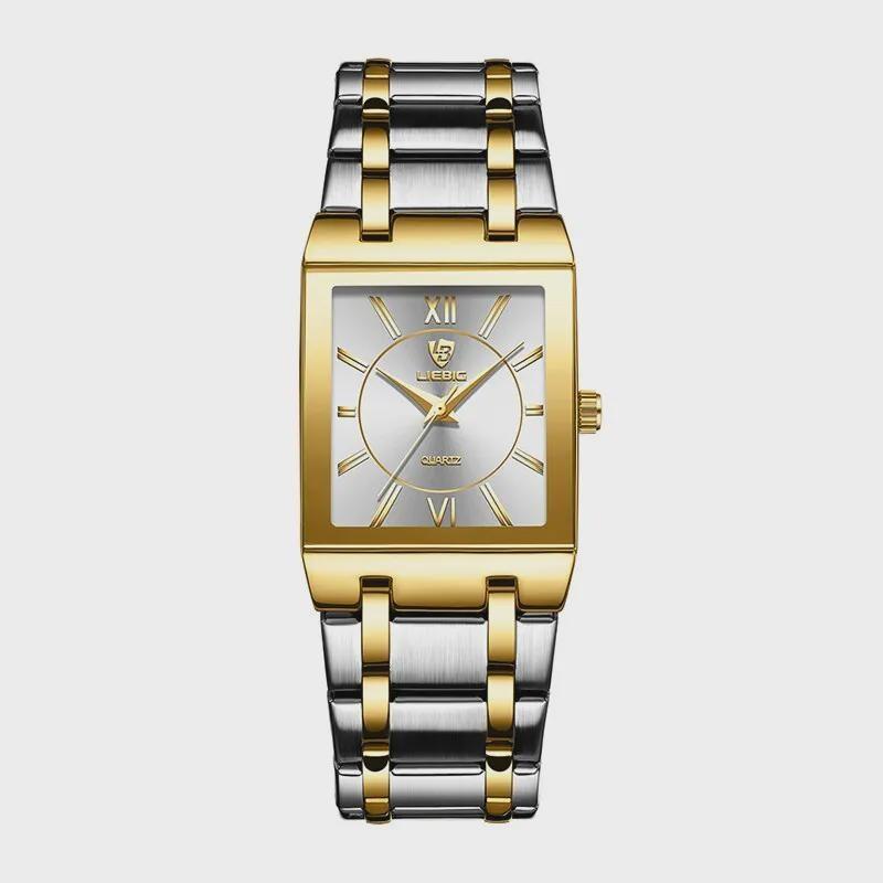 Luxus Goldene Quarz Armbanduhren Für Damen Mode Wasserdicht Damen Herren Uhren Relogio Feminino