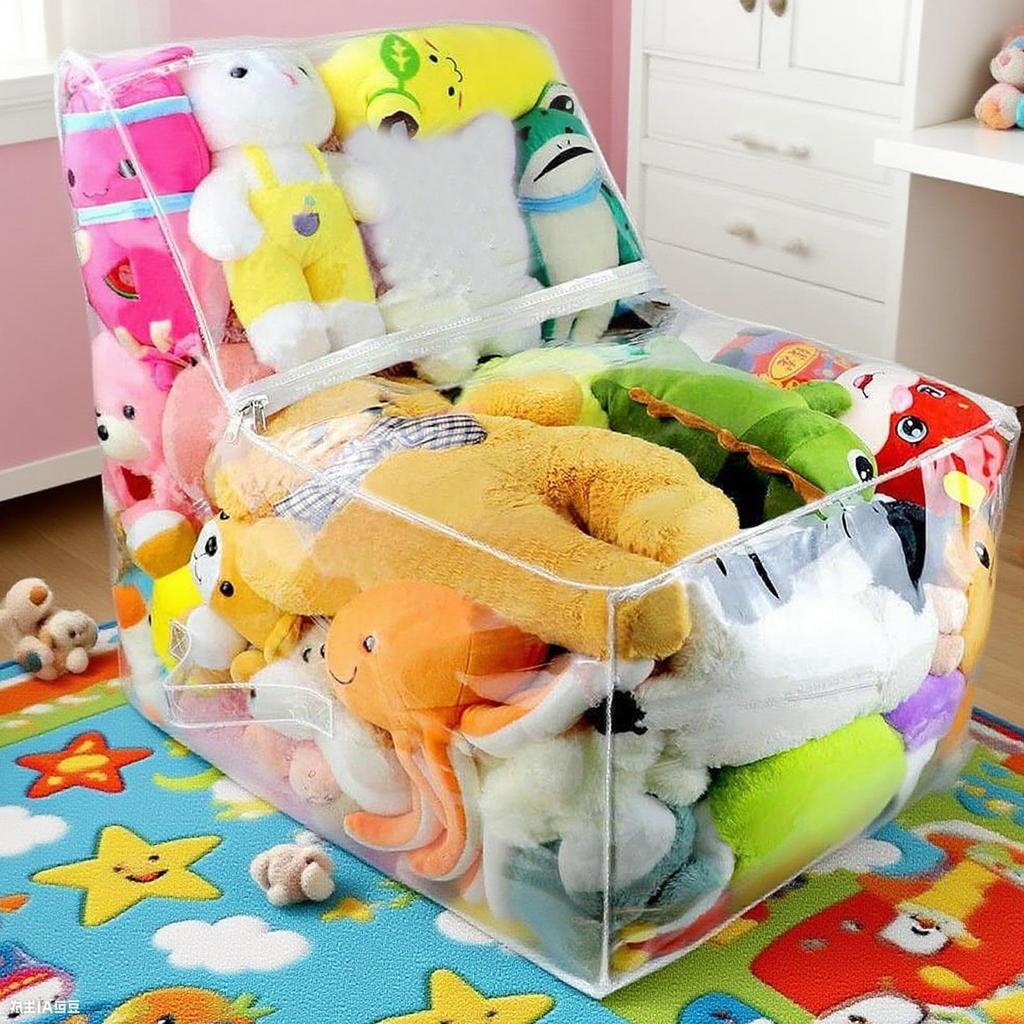 Stuffed Animal Bean Bag Storage With Clear Design Large Stuffed Animal Bean Bag Chair Cover Plush Toys Organizer Seat With