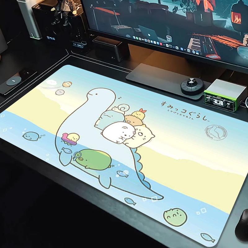 Sumikko Anime Color Mouse Pad Large Gaming Table Cushion Non-slip Laptop Tablet Big Mousepad XXL Mat Mini PC Playmat With Lock Edge
