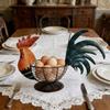 Cesto di Filo Gallo Decorativo Ornamentale Uovo Dipinto