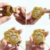 Pet Memorial Keychain Faux Leather Cat Claw Design Pet Hair Storage Pouch Pet Fur Keepsake Keyring for Pet Lovers