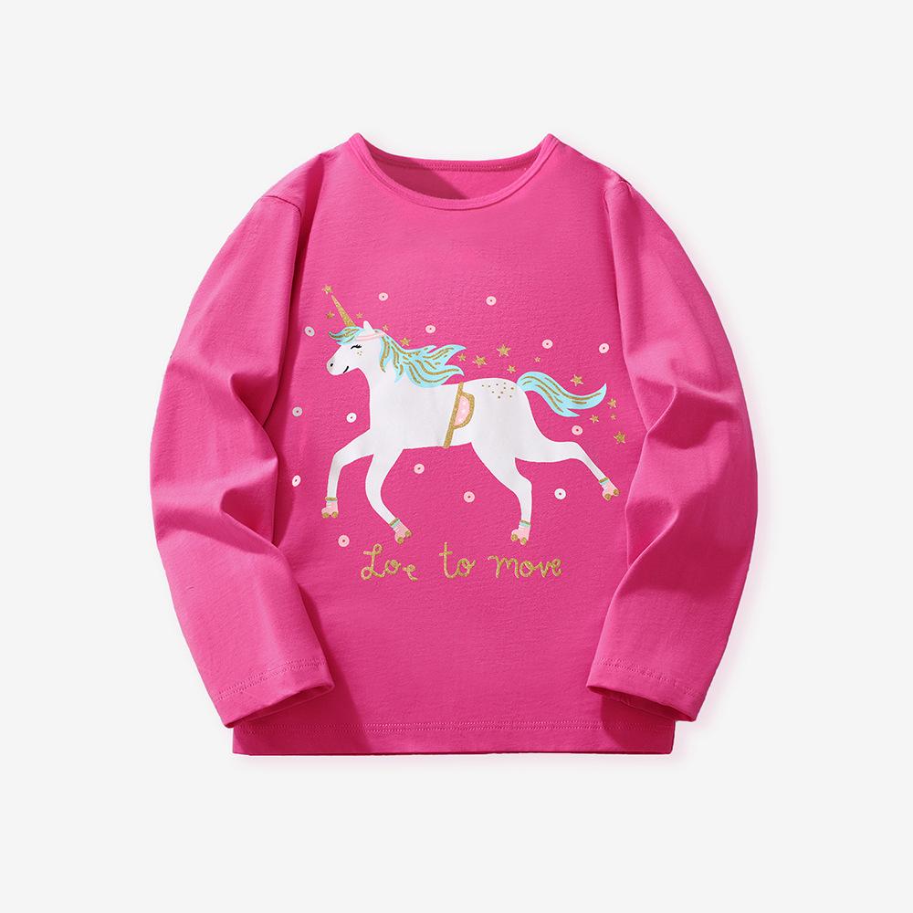 

Комплект детских футболок с длинным рукавом с вышивкой и принтом единорога: Коллекция Осень/Зима 2025 из 3 предметов Size 100cm