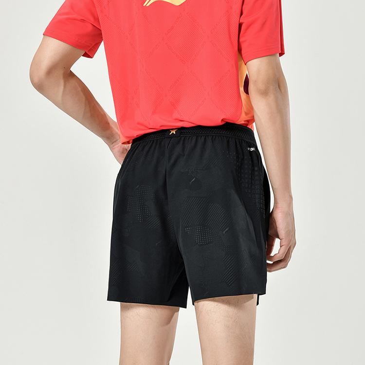 Li-Ning Solid Color Quick-Dry Cool Casual Shorts Men shorts Black AAPU047-1