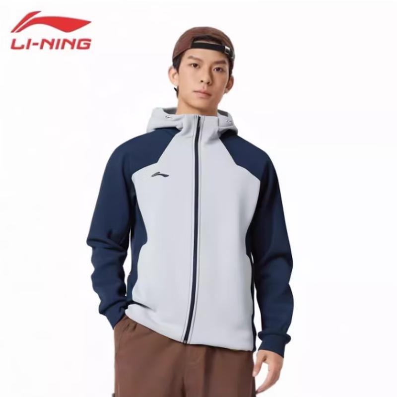 Мужской кардиган-толстовка с капюшоном в стиле колор-блок Li-Ning AWDV779 M