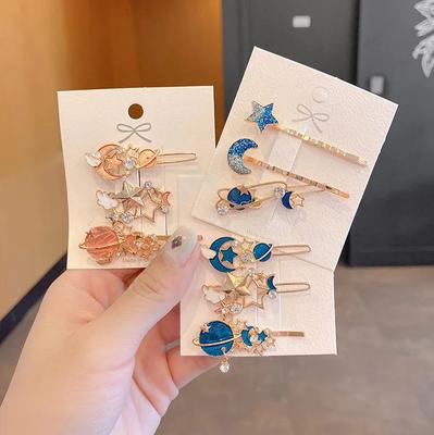 Pinces à cheveux étoilées Pinces à cheveux lune Pince à cheveux étoile Pince à cheveux mignonne Pince à cheveux brillante Pinces à cheveux pour filles Accessoires pour femmes