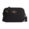 Jamie 22 Adjustable Shoulder Strap Zipper Closure Pebbled Leather Camera Bag Women Shoulder Bag Gold Black CR110-IMBLK