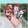 Plush Toy Christmas Santa Claus Mini Small Animal Finger Puppet Prop Performance