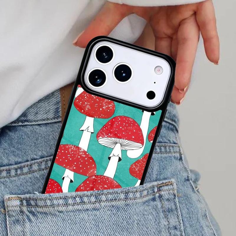 Magic Mushrooms Phone Case for iPhone 17ProMax 12 13 14 15 16e 17 Pro Max Plus Air Cover