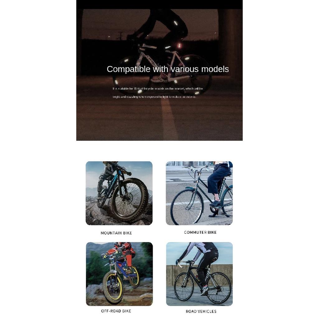 ENLEE 12pcs New Arrived Lightweight MTB Bicycle Wheel Rim Reflective Stickers Bike Rim Safety Reflector
