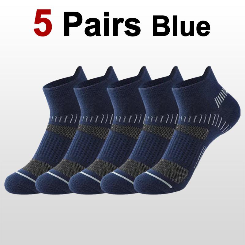 5/10 Pairs Men Sports Ankle Socks Sweat Absorbing Breathable Comfortable Very Suitable Basketball Running Outdoor Leisure Socks
