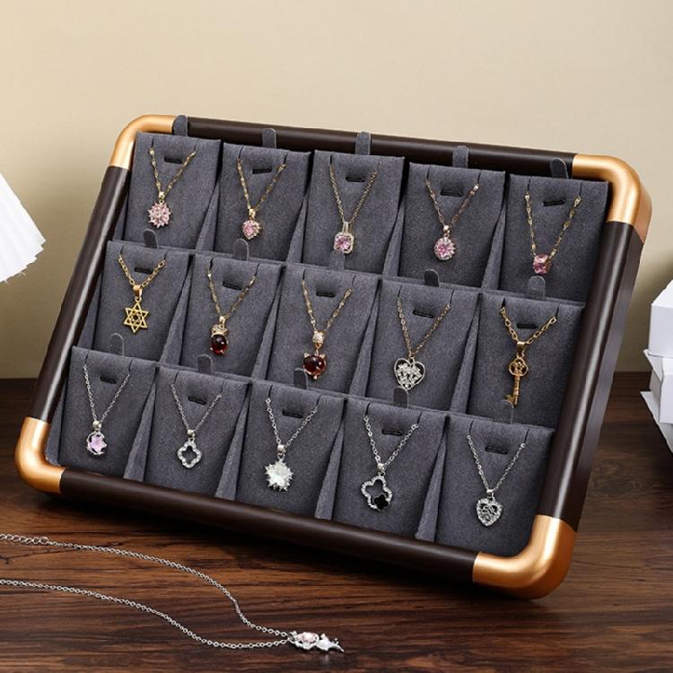 Jewelry Display Tray with Protective Velvets Lining Jewellery Holder Accessory Presentation Stand for Home or Shop Use