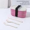 880ML Wheat Straw Double-Layer Lunch Box
