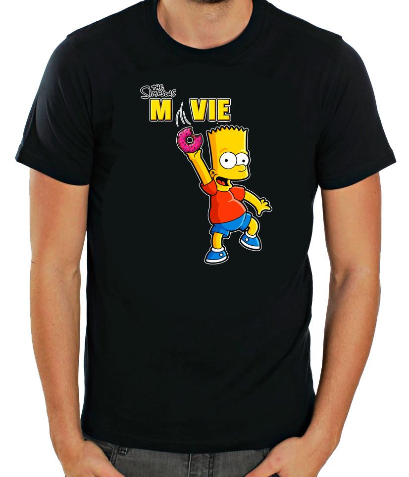 The Simpsons Movie Bart Simpson Figure Short Sleeve T Shirt Men G557 M