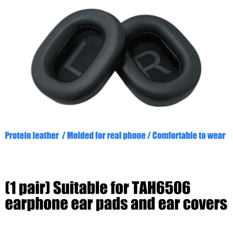 Coussinet d'oreille de remplacement en mousse souple pour écouteurs TAH6506 Oreillettes Coquille d'oreille avec joint d'étanchéité amélioré pour le confort Améliorant la qualité audio