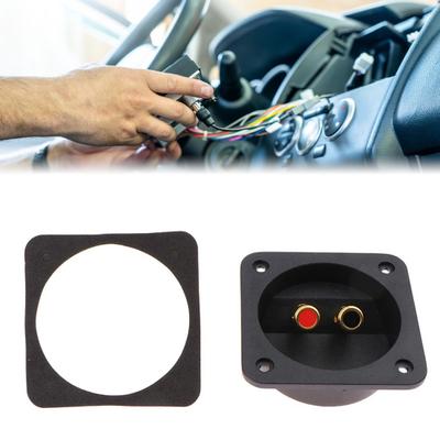 2 Pezzi Terminali per Altoparlanti Placcati Oro Binding Posts per Audio per Auto Subwoofer Scatola di Connessione Quadrata Push-Type Scatola di Giunzione Audio