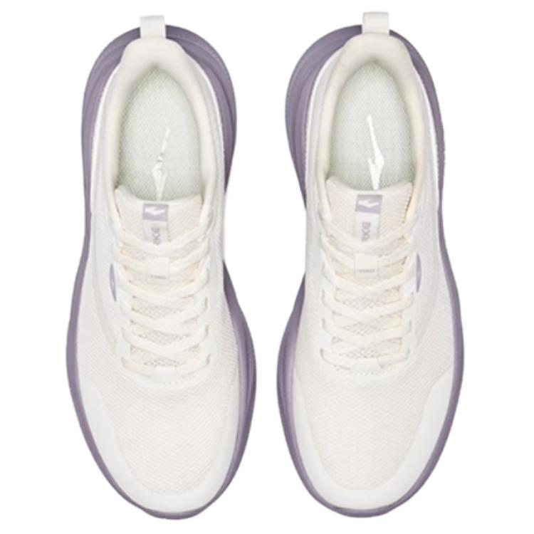 Hongxing Erke Manbu 2 Trendy Versatile Shock Absorbing Non-Slip Low-Top Casual Running Shoes Women sneaker White Purple 52125203430-004