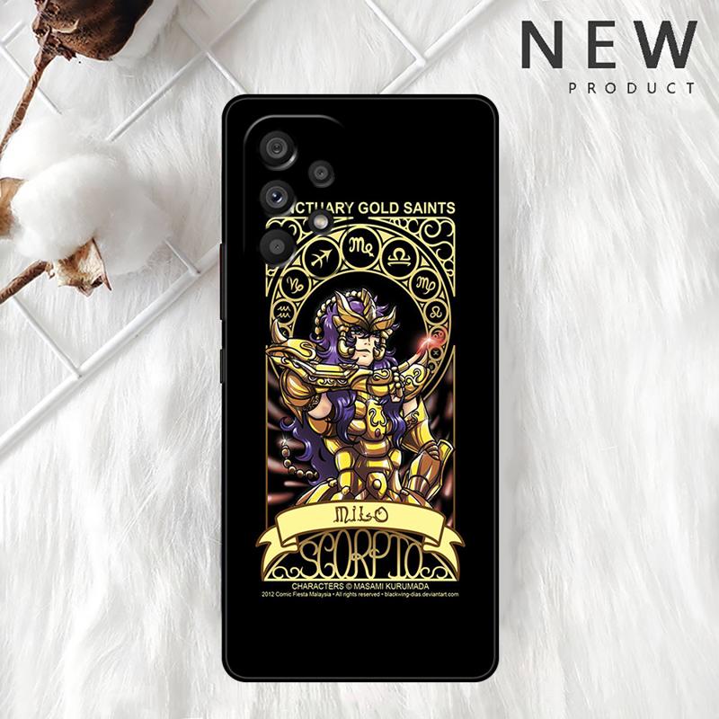 Anime Saint Seiya Logo Case For Samsung Galaxy A54 A52 A14 5G A53 A12 A13 A71 A23 A34 A33 A21s Phone Cover