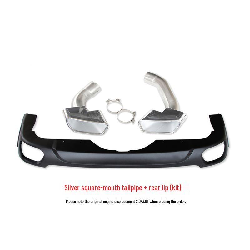 BMW X5 F15 (2014-2018) Tailpipe Upgrade: Round to Square Rear Bumper Exhaust Conversion Kit