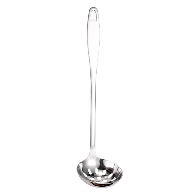 

Polished Stainless Steel Flat Handle Slotted Spoon
