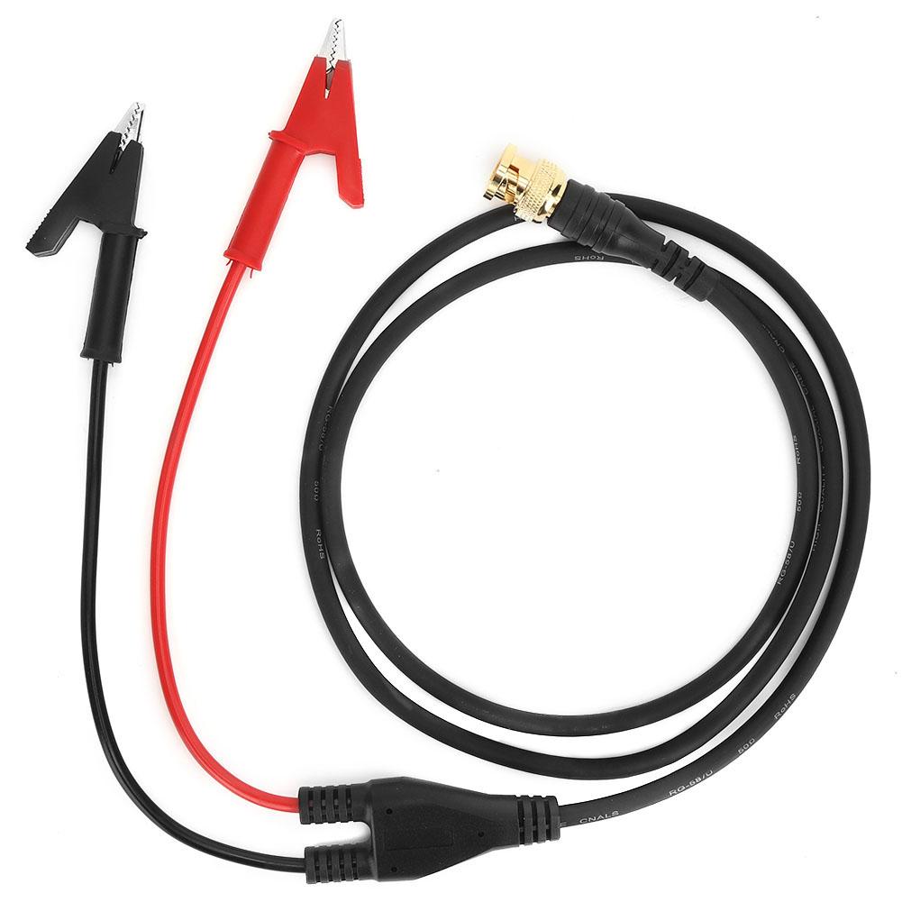 P1061 Pure Copper BNC Plug to 10mm Opening Range Insulated Clip Test Cable Wire