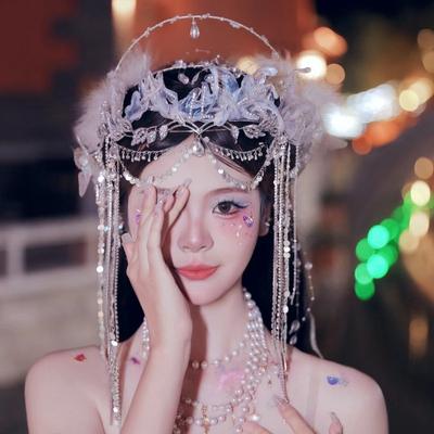 New Fairy T Mermaid Queen Headwear Tassel Hairband Hanfu Bride Fair Hair Accory Ancient Sle Ornament