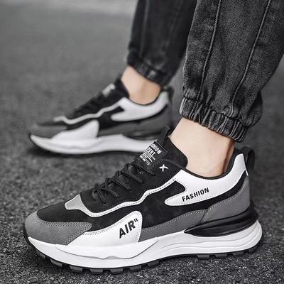 Sapatos masculinos novos primavera e outono sapatos esportivos casuais superfície de couro antiderrapante à prova d'água trabalho corrida sapatos da moda