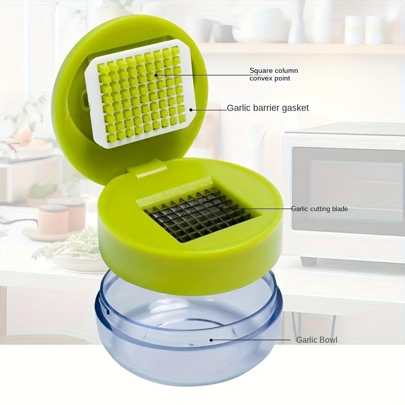 1PC Heavy Duty Garlic Press and Chopper - Manual Crusher and Chopper with Easy-to-Clean Chopping Plate