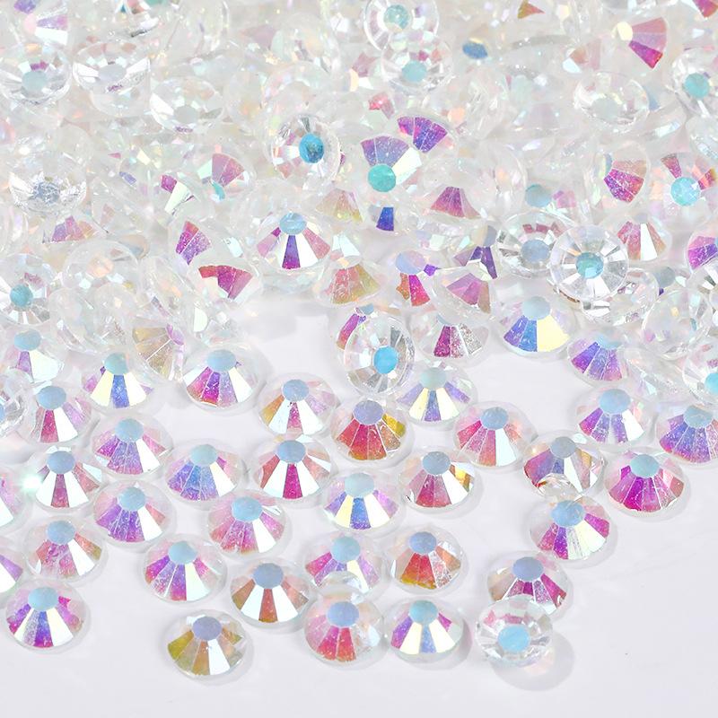 

Цветной АБ Хрусталь Плоское Дно Сверло Круглое Сверло для Ногтей Сделай Сам Красочные Украшения для Ногтей SS6