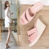 2025 Summer Wedges Heels Sandals Women Party Shoes Super High Heels 10cm Elegant Ladies Sandal Pink Black Plus Size 42 D263