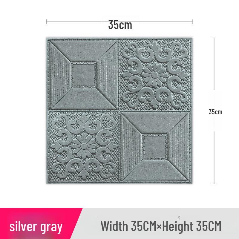 3D Vzor cihly Samolepicí nástěnná samolepka: Proti kolizi, Měkký, 35x38, Malá velikost