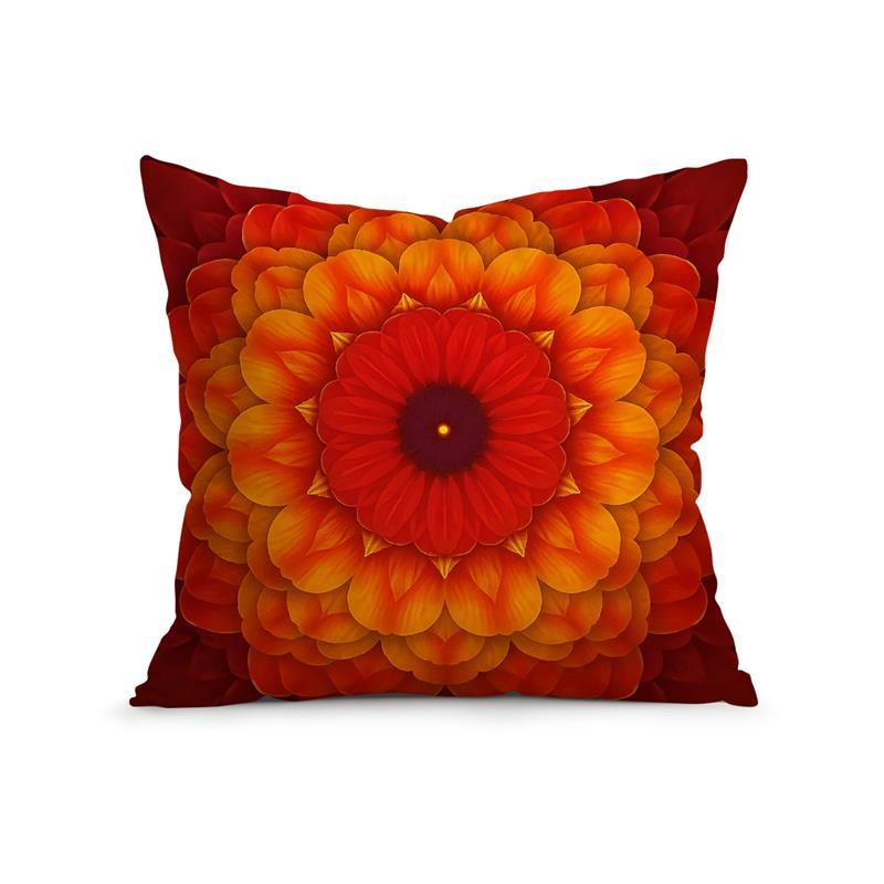 Home Decor Colorful Mandala Pattern Digital Printed Pillow Covers Pattern Cushion Cover Suitable for Sofa Bedroom Car Pillow