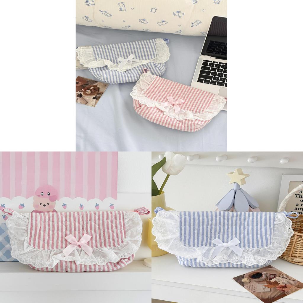 Stripe Sweetheart Lace Small Crossbody Purse With Magnetic Closure For Casual Wear