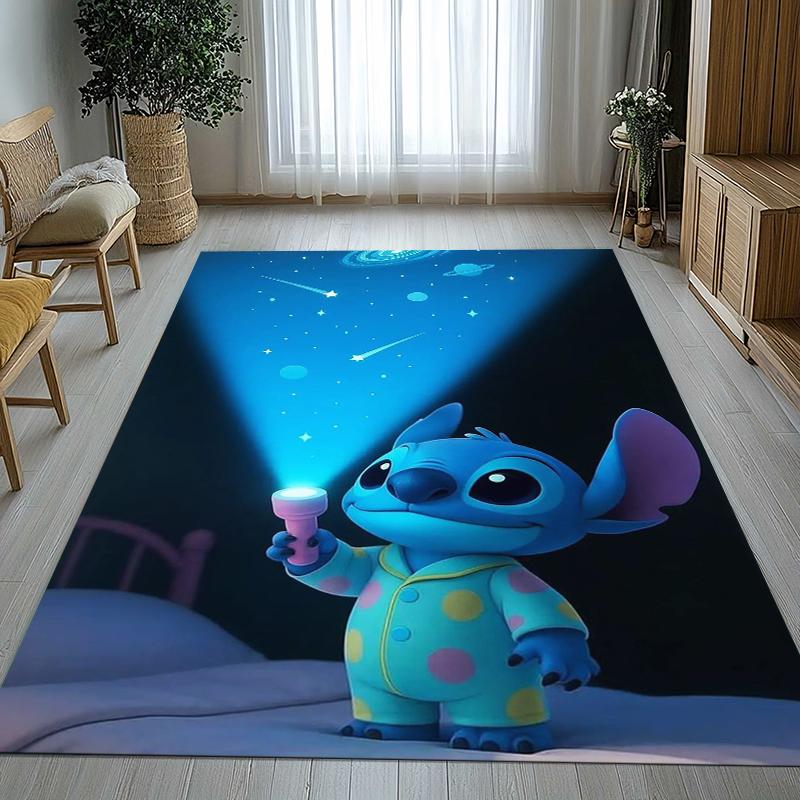 Covor Kawaii Monstru Cusătură S Desen Animat Non-Alunecos pentru Sufragerie, Covor Moale pentru Dormitor, Cameră de Joacă Copii, Canapea, Decor Casă Preș Cadou