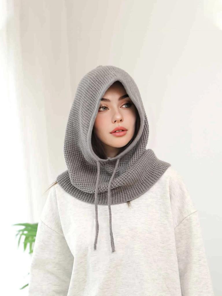 A Women Winter Beanie Hats One-Piece Knit Balaclavas Mask Neck Circle Scarf Ski Snow Hat