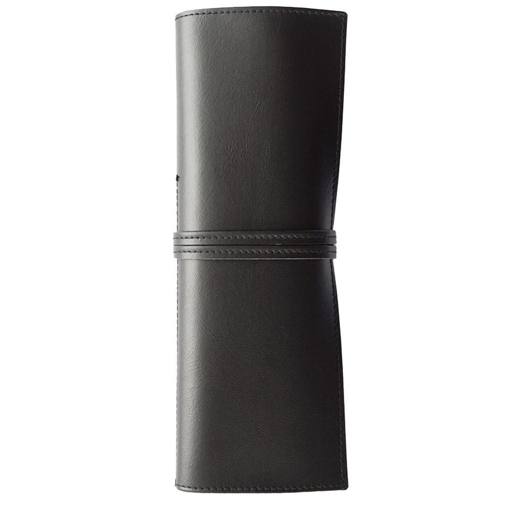 Saki Roll Pencil Case Synthetic Leather Black P-660BK