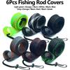 Rod Sleeves Fishing, Fishing Rod Protector, Fishing Rod Sleeves, Fishing Rod Covers Sleeve with Lanyard for Fly Fishing Rod,Casting Fishing Rod, Sea