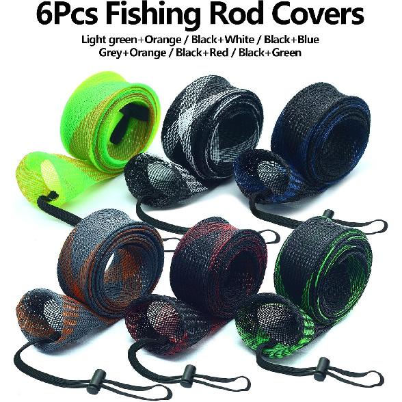 Rod Sleeves Fishing, Fishing Rod Protector, Fishing Rod Sleeves, Fishing Rod Covers Sleeve with Lanyard for Fly Fishing Rod,Casting Fishing Rod, Sea