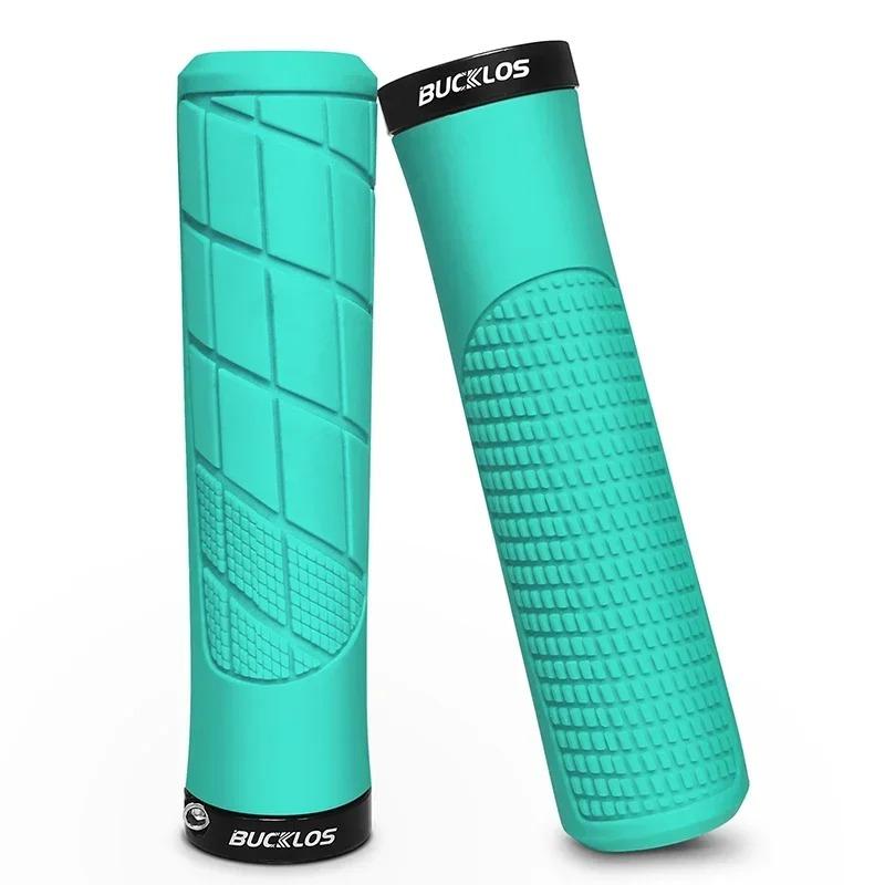 BUCKLOS MTB Cuffs Soft Rubber Bicycle Handlebar Grips Integrated Mountain Bike Grip Non-slip Bicycle Handle Bike Accessories