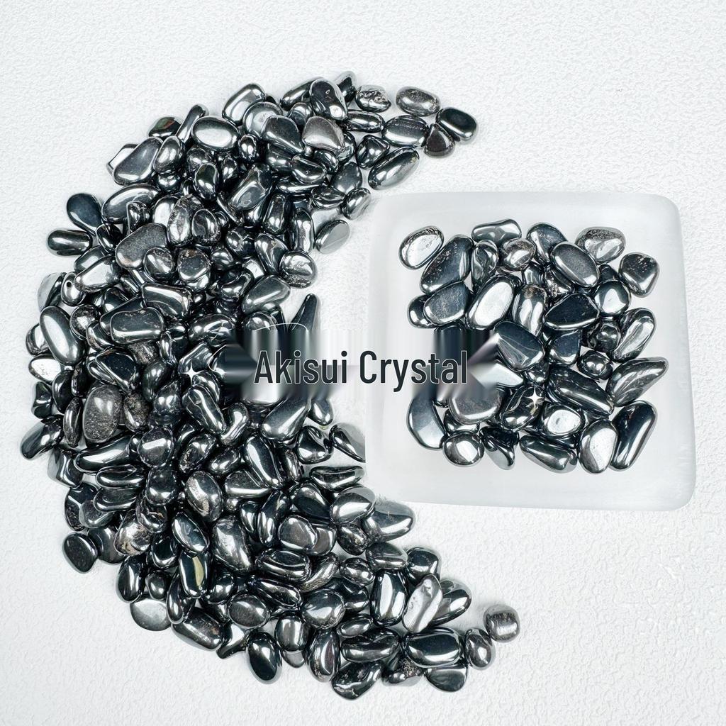 Hematyt Kruszony Kamień Ozdobny do Oczyszczania i Rozmagnesowywania, Idealny do Akwariów, Doniczek i Ofiar dla Buddy.