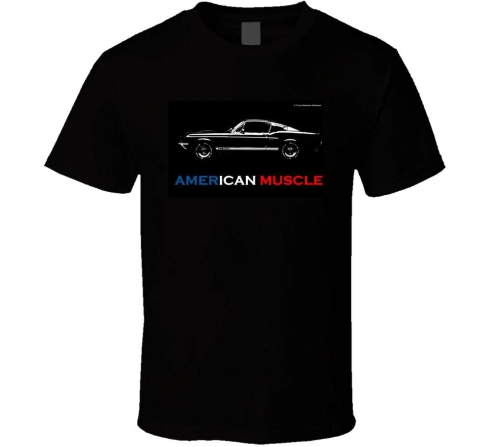 Mustang Shelby Gt500 1968 American Muscle Car Gift T Shirt M