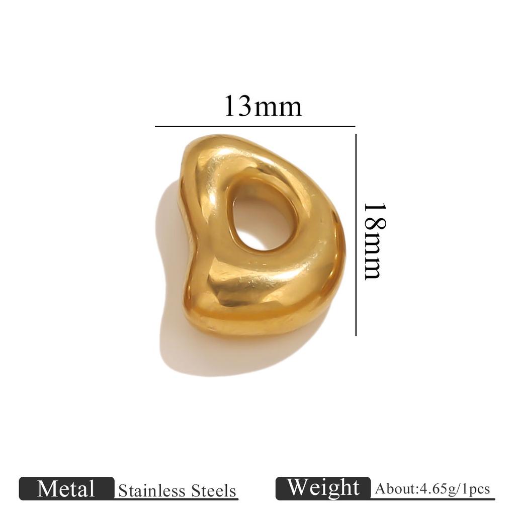 5 Stück Edelstahl 18K PVD-beschichtet A bis Z Englische Buchstaben Anhänger DIY Wasserdichter Schmuck Geschenk Handgefertigtes DIY Zubehör