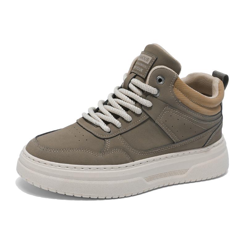 

Men s shoes four seasons breathable soft-sole non-slip casual shoes fashion youth Joker flat shoes Thick sole sports board shoes 44