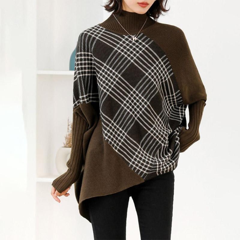 Sweater for Women Winter Thickened Half-high Collar Pullover Warm Knitted Stretchy Long Sleeve Oversize Jumper Sweater Tops