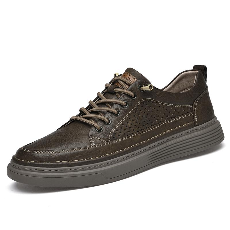 Мужская повседневная обувь ручной работы из натуральной кожи, модные кроссовки для мужчин, люксовый бренд, обувь для скейтборда и тенниса, дышащая обувь для ходьбы 38