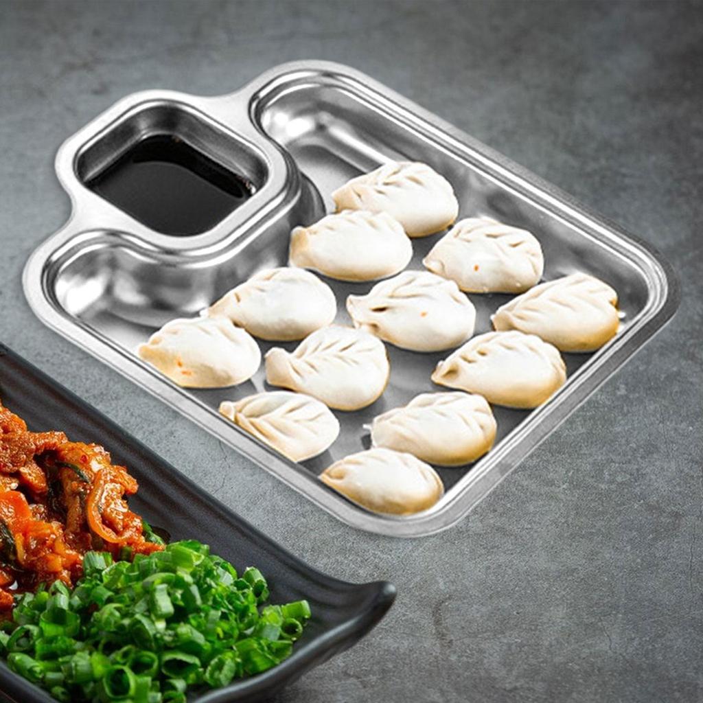 Roasting Pan Bakeware Compartment Fried Food Server for Garlic Rings Chicken