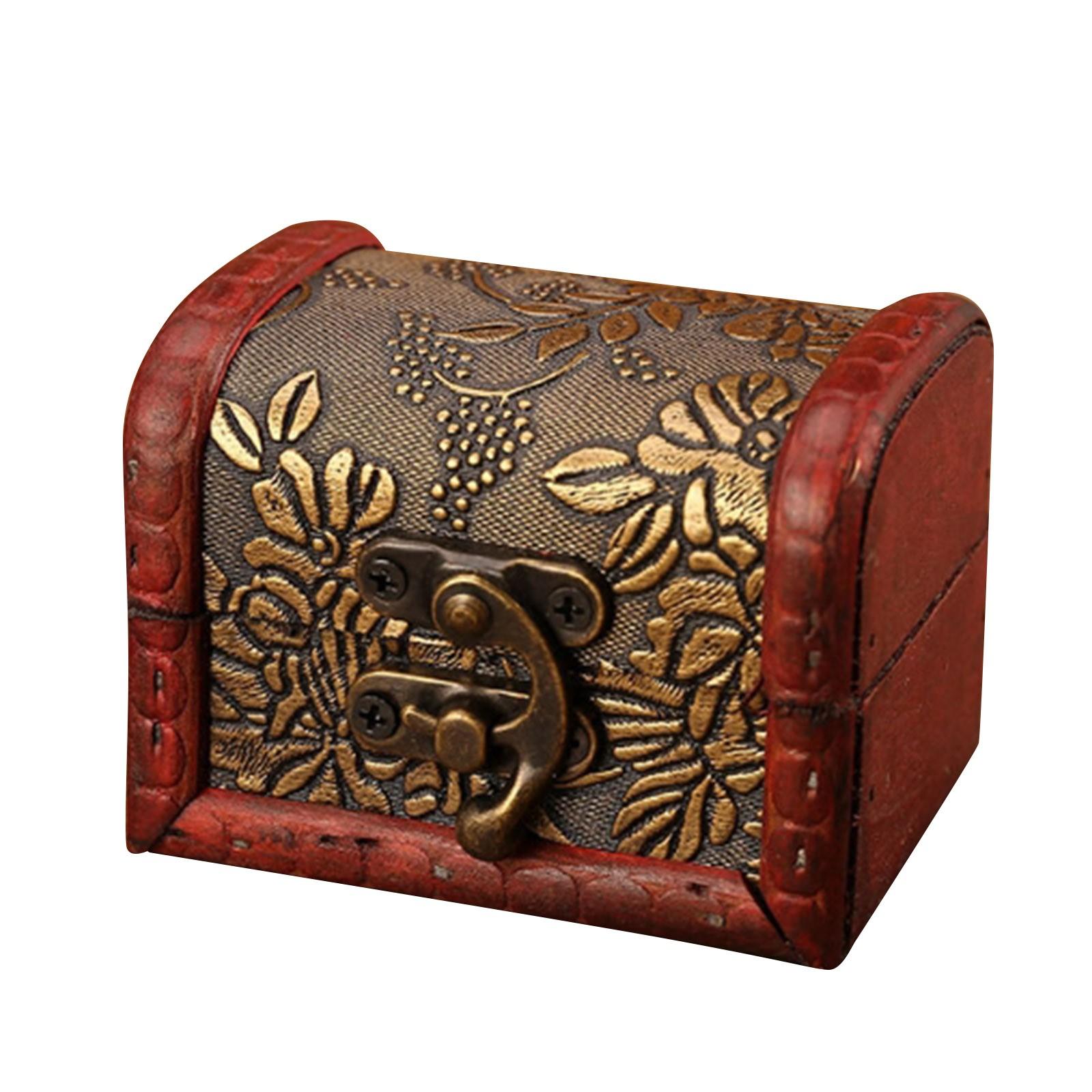 

Винтажная европейская шкатулка для драгоценностей, деревянная шкатулка Антикварная старая деревянная шкатулка коричневый