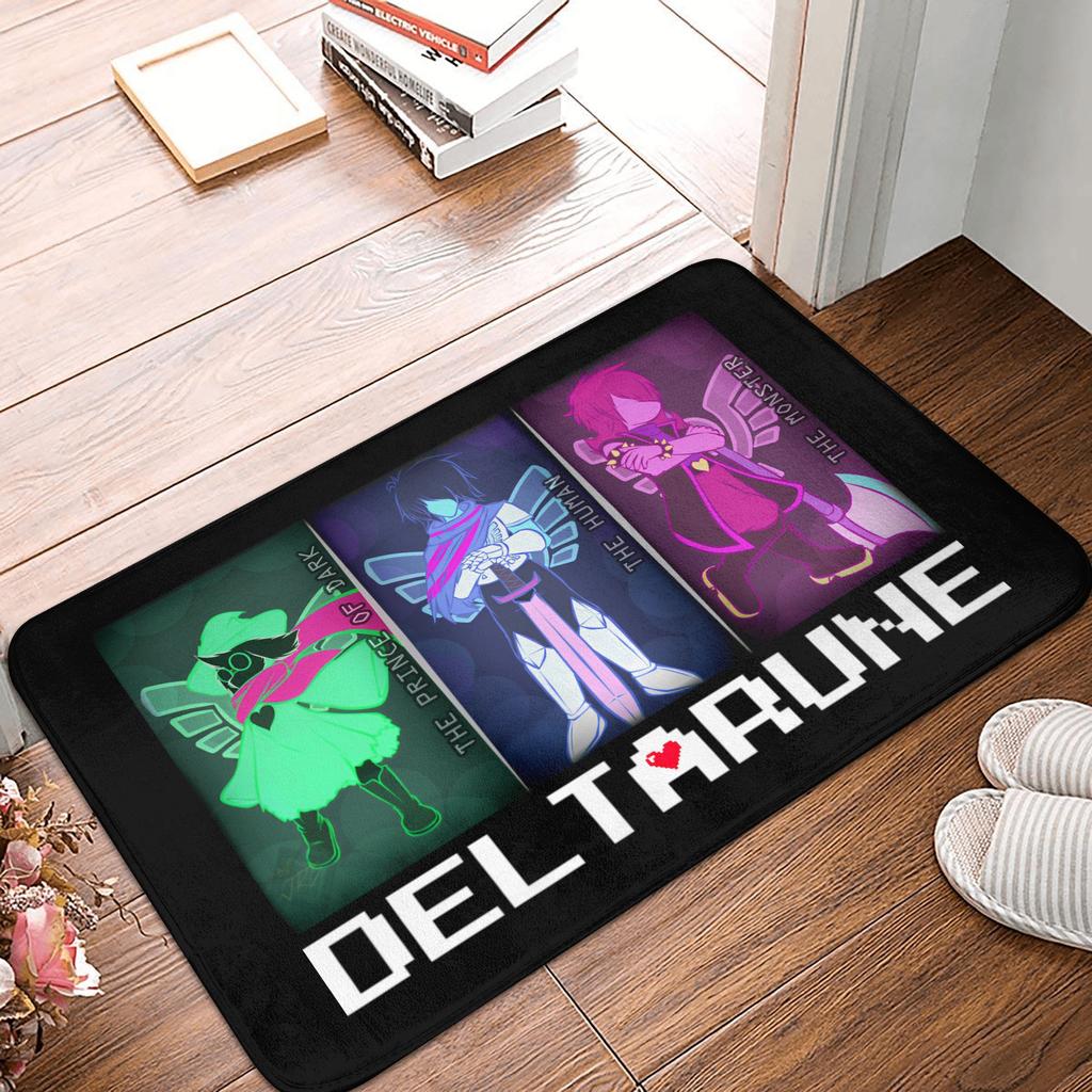 Tenna Deltarune Game Door Floor Bathroom Mats Anti-Slip Outdoor It's TV Time Meme Doormat Bedroom Balcony Entrance Carpet Rug