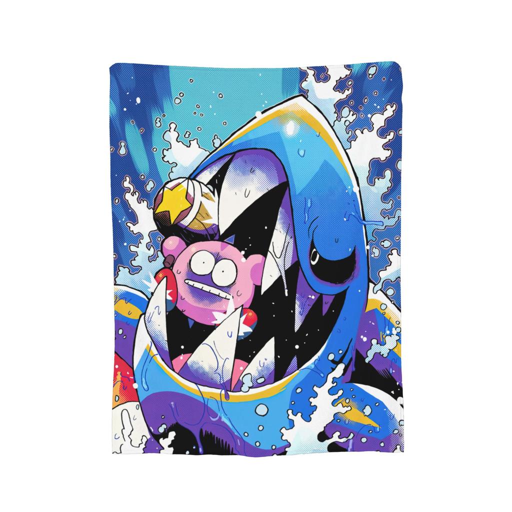Cartoon K-Kirbys Blankets Coral Fleece Plush Print  Breathable Warm Throw Blankets for Bed Office Bedspreads