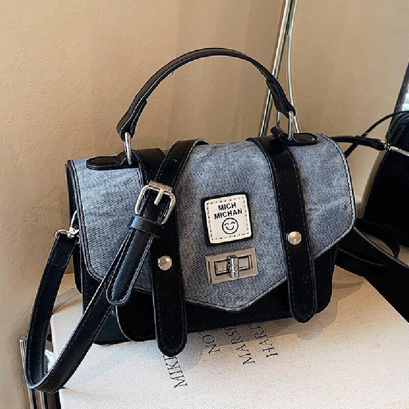

Mailman bag retro shoulder bag female oblique cross student portable Cambridge shoulder bag female new autumn
